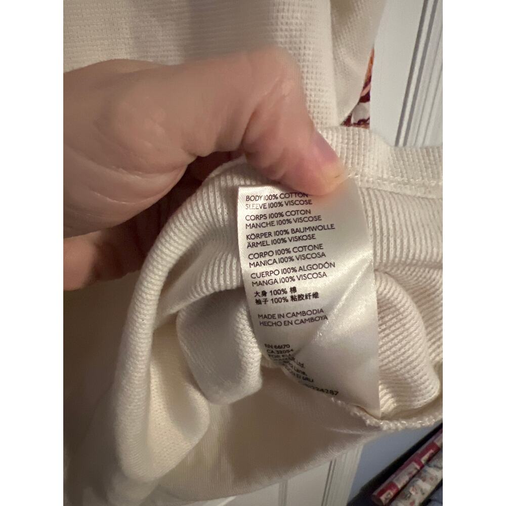 Anthropologie By Anthropologie Annette Cotton Thermal Top – Size Medium - Picture 4 of 5